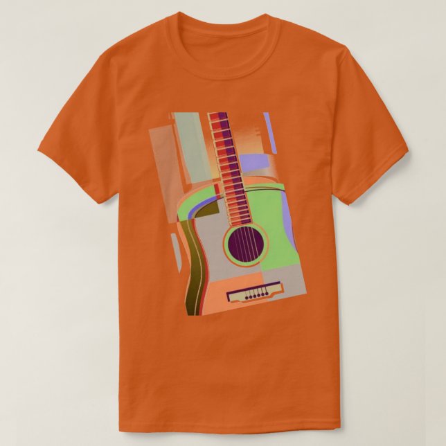 Camiseta de guitarra colorida (Diseño del anverso)