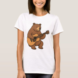 Camiseta De Guitarra De Oso - Músico Vintage