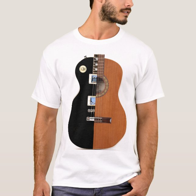 Camiseta de guitarra eléctrica acústica (Anverso)