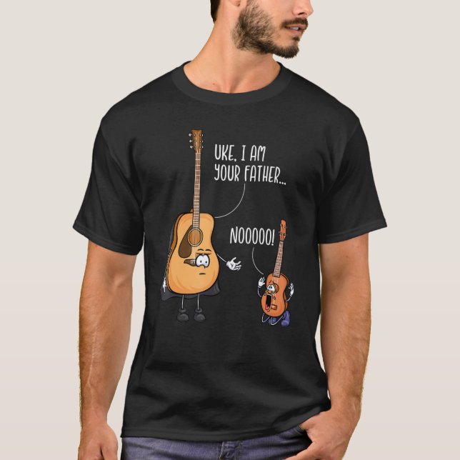 Camiseta De Guitarra Graciosa, Camisa Ukelele, Uke (Anverso)