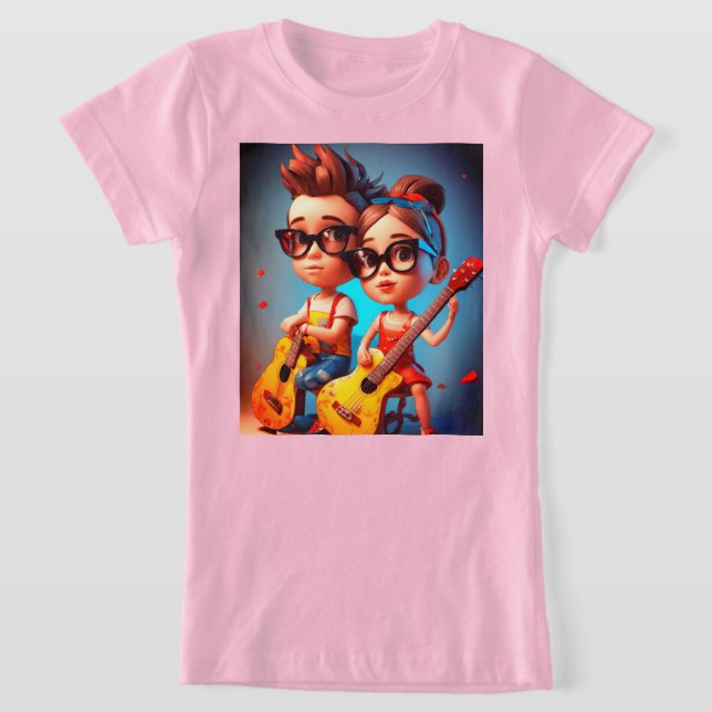Camiseta de guitarra para niños "Little Rockstars"