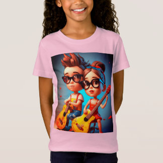 Camiseta de guitarra para niños "Little Rockstars"