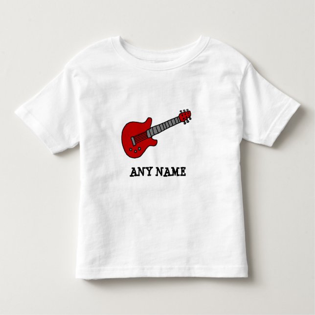 Camiseta de guitarra personalizada para niños o Ch (Anverso)