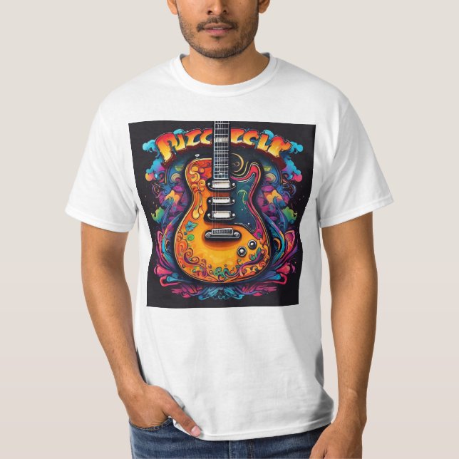 Camiseta de guitarra psicodélica (Anverso)