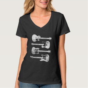 Camiseta de guitarras eléctricas vintage para homb