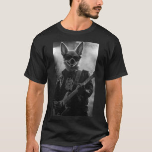 Camiseta de Guitarrista de Heavy Metal Chihuahua M