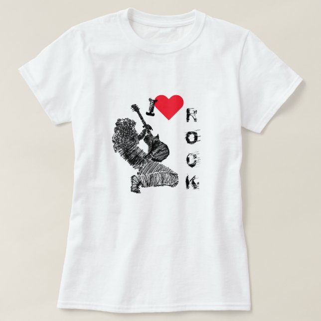 Camiseta de guitarrista de rock (Diseño del anverso)