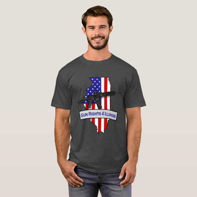Camiseta de GunRights4Illinois Logo'd (Anverso completo)