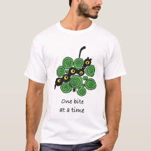 Camiseta de gusano de una mordida a la vez