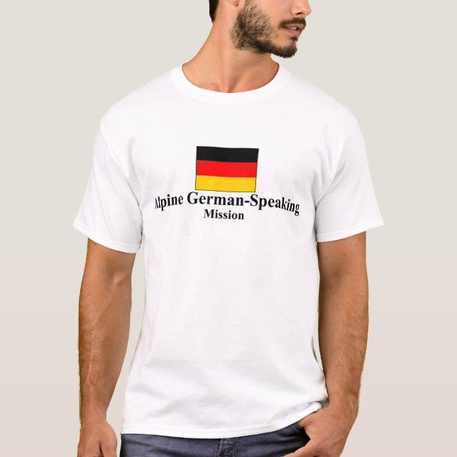 Camiseta de habla alemana alpina de la misión de (Anverso)