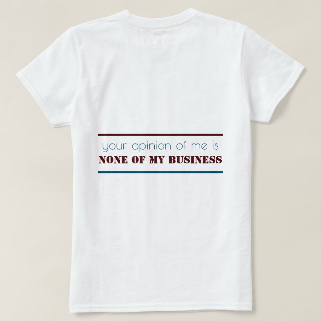 Camiseta de Hablar Sobre Mí (Reverso del diseño)