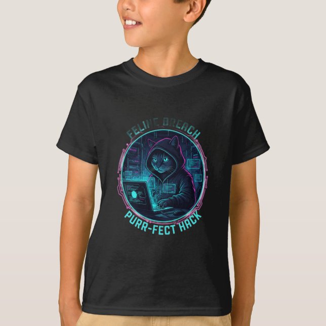 Camiseta de hacker de estilo anónimo cibernético (Anverso)