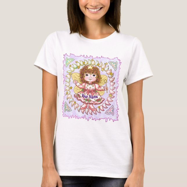 Camiseta de hadas de la niña rosa (Anverso)