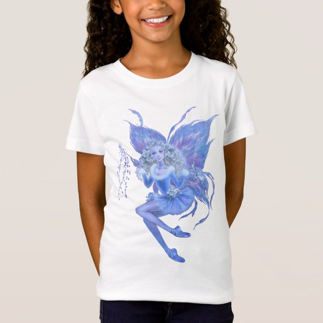 Camiseta de hadas de los chicas del navidad azul (Anverso)