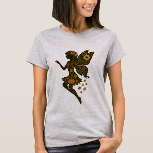 Camiseta de hadas de otoño - Calabaza de núcleo fl