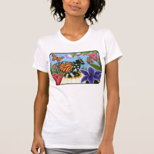 Camiseta de hadas del arte de la fantasía del gat