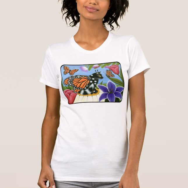 Camiseta de hadas del arte de la fantasía del gato (Anverso)