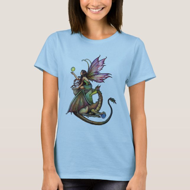Camiseta de hadas góticas y damas dragón (Anverso)