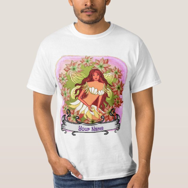 Camiseta de hadas para Navidades personalizados (Anverso)