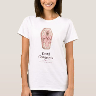 Camiseta de Halloween Ataúd Rosa Coqueta Muerto Pr