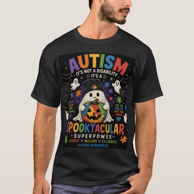 Camiseta de Halloween Autismo (Anverso)