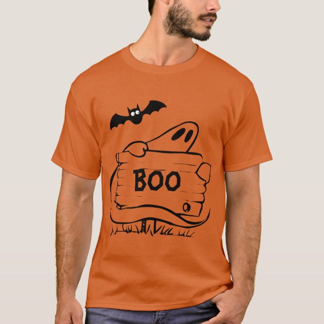 Camiseta de Halloween, BOO (Anverso)