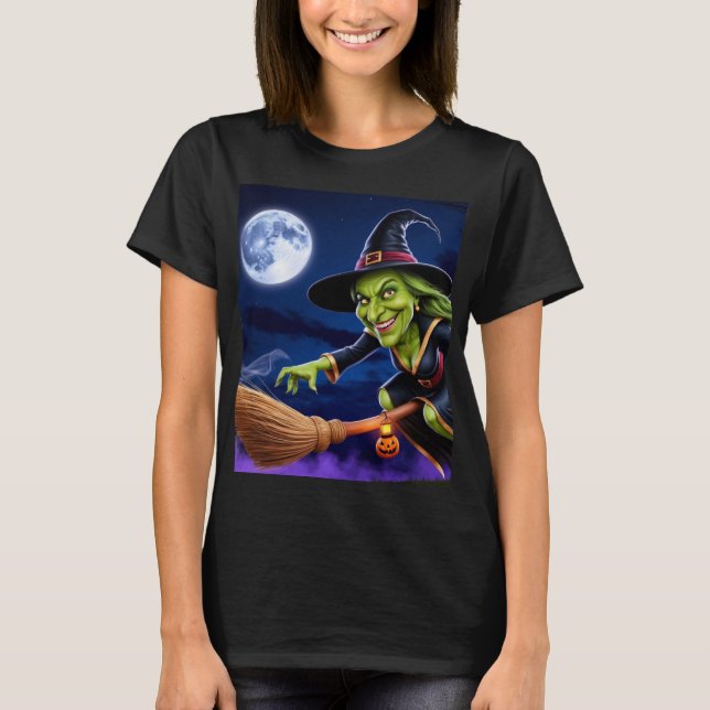 Camiseta de Halloween/Bruja (Anverso)