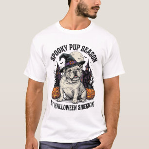 Camiseta de Halloween Bulldog Bruja Lindo Perro Gr