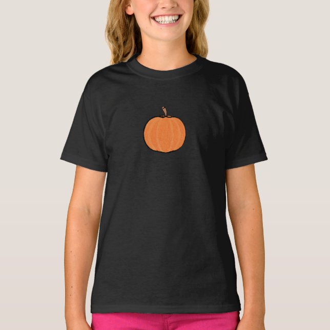 Camiseta de halloween/calabaza para niños (Anverso)