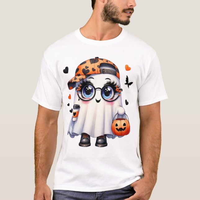 Camiseta de Halloween, Camiseta de Fantasma Adorab (Anverso)