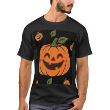 Camiseta de Halloween con calabaza sonriente