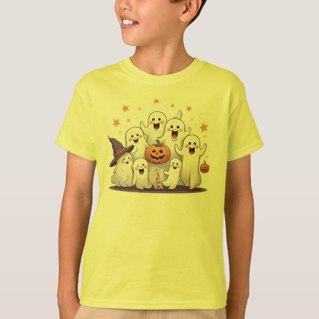 Camiseta de Halloween con calabaza y fantasía para (Anverso)