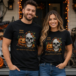Camiseta de Halloween con calavera y calabaza Spoo