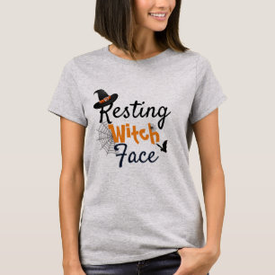 Camiseta de Halloween con cara de bruja