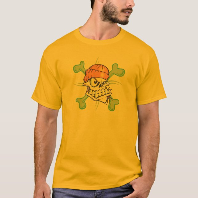 Camiseta de Halloween con cráneo pirata (Anverso)
