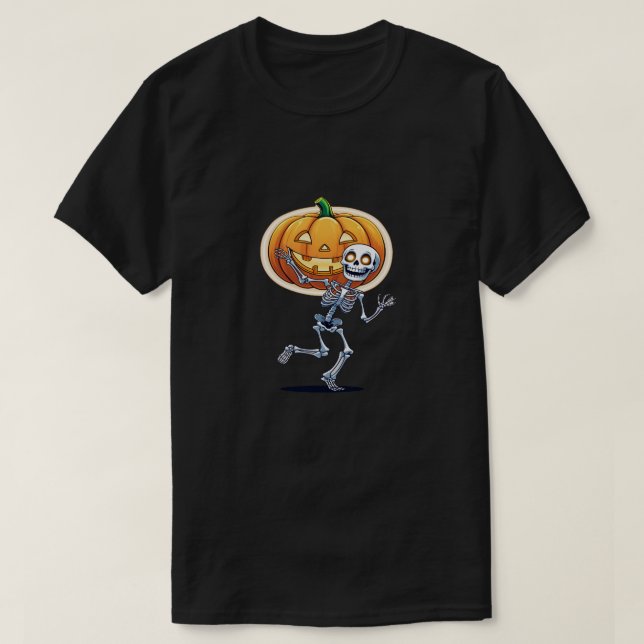 Camiseta de Halloween con esqueleto bailable - Gra (Diseño del anverso)