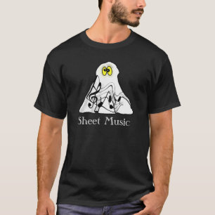 Camiseta de Halloween con fantasma de la música de