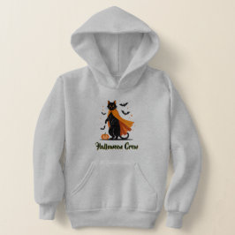 Camiseta de Halloween con gato negro de calabaza