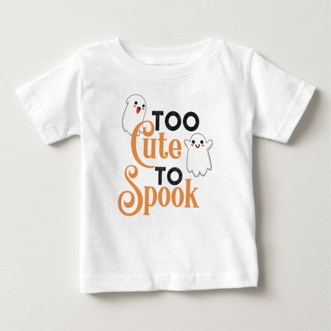 Camiseta de Halloween con ghost y calabaza para be (Anverso)