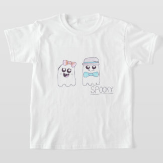 Camiseta de Halloween con hermanos fantasmas en el