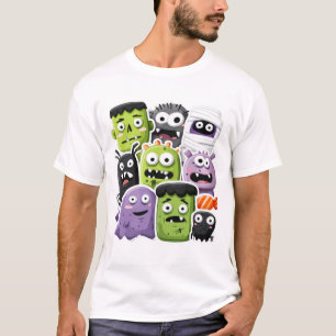 Camiseta de Halloween con monstruos Personalizados