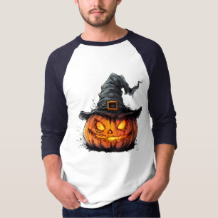 Camiseta de Halloween con sombrero de bruja y cala