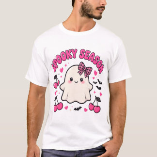 Camiseta de Halloween Coquette Fantasma de Cereza