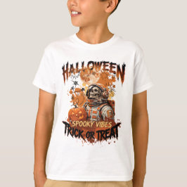 Camiseta de Halloween de astronauta espeluznante p