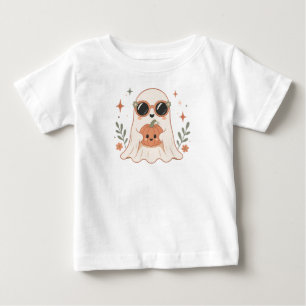 Camiseta de Halloween de bebé fantasma calabaza li