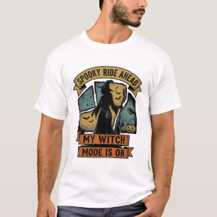 Camiseta de Halloween de Bruja Divertido Diseño de