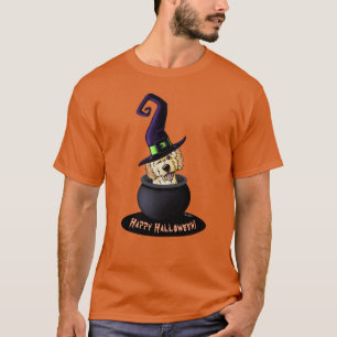 Camiseta de Halloween de Bruja Perro Garabato Kini
