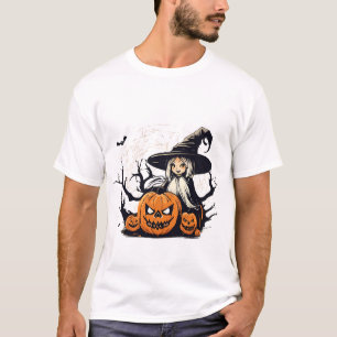 Camiseta de Halloween de Brujas y Calabaza Demon