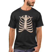 Camiseta de Halloween de caja torácica de dibujos