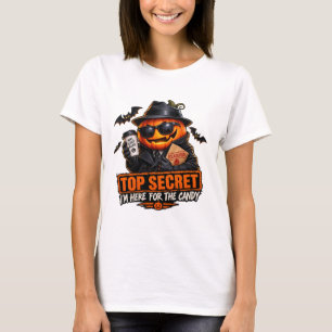 Camiseta de Halloween de Calabaza Agente Secreto